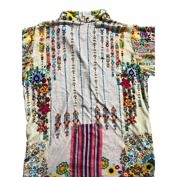 JOHNNY WAS Angie Silk Blend Velvet Tunic Dress Sz M Boho - Picture 15 of 16